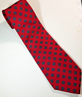 Cravate électrique homme Johnson & Smythe en soie pure rouge fabriquée aux États-Unis