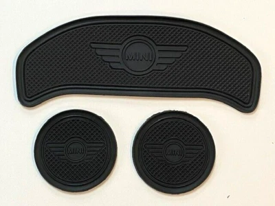 MINI (F54) CLUBMAN 2016 - 2020 (3 PEÇAS) CONJUNTO DE ALMOFADAS DE PORTÃO DE CONSOLE INTERIOR - PRETO - Imagem 1 de 3