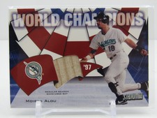 MOISES ALOU 2002 TOPPS STADIUM CLUB WORLD CHAMPIONS GAME USED BAT RELIC! MARLINS