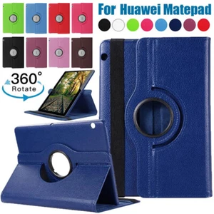 For Huawei Matepad Pro 11 T10 Mediapad M6 M5 Lite 360 Rotate Leather Case Cover - Picture 1 of 25