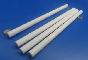 Teflon PTFE Virgin White Rods 5/8" -.625" Diameter x 12" Long, 4 Pc, 4 Ft Total - Picture 1 of 13
