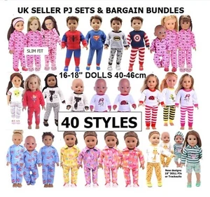 UKSeller 16"-18" DOLL clothes Pyjamas PJs. Slippers Our Generation Baby Born AG - Picture 1 of 29