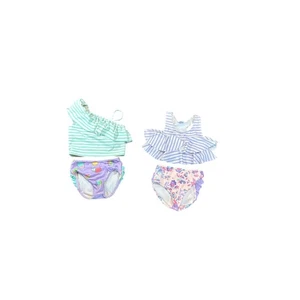 ¡¡PAQUETE CON VOLANTES TRASERO NIÑA!! Dos trajes de baño de 2 piezas talla 4T - Imagen 1 de 8