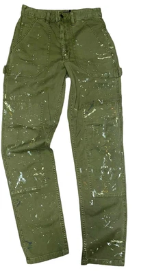 POLO RALPH LAUREN PINTURA SALPICADURAS VAQUEROS CARPINTERO VERDE MUJER 2 Foto 1 de 2