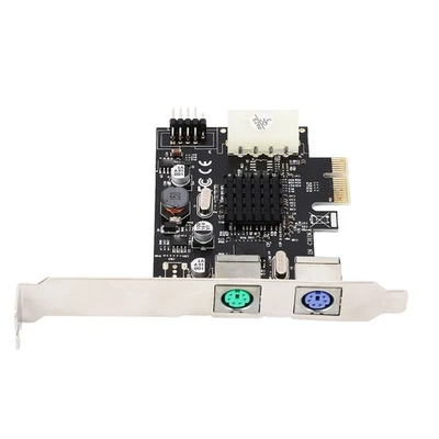 PCIe To PS/2 Adapter Card MCS9990CV Chip Built In USB2.0 Pin PCIe To 2 Ports PS - Image 1 of 4