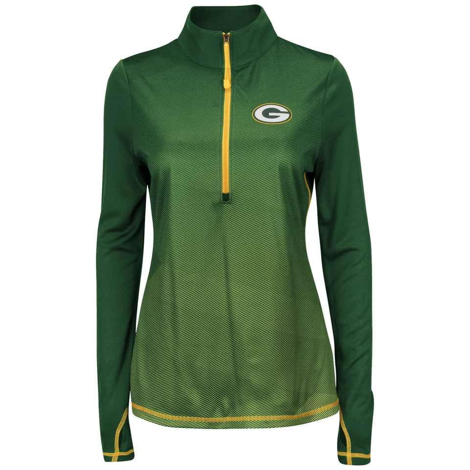 Pullover Green Bay Packers Play Action para mujer verde oscuro 1/2 cremallera Foto 1 de 1