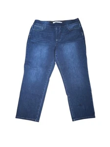 Soft Surroundings 2FH05 Ultimate Blue Stretch Denim Pull-On Crop Jeans Size L - Picture 1 of 8