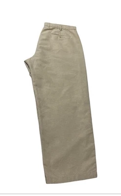 (GAP) Órig Price $69.95 ) 90S Loose Linen [Oatmeal Color] Mens Pants SZ 42X30 - Image 1 of 4