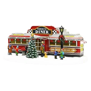 Weihnachtsdorf Musical Rocky's Diner, Retro 50er Jahre mit Musik & Beleuchtung! - Bild 1 von 15