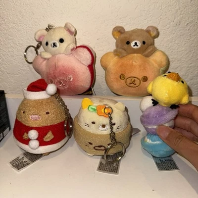 Daiso Lote De 5 Llavero Peluche Rilakkuma SumikkOgurashi Japón Kawaii Foto 1 de 4