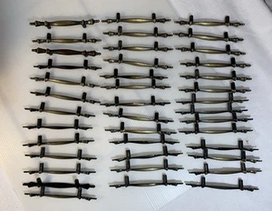 10 Vintage Brass Drawer 6" Handle Pulls Antique Finish Door Cabinet Taiwan Lot - Picture 1 of 18