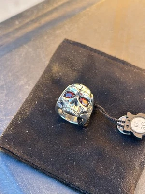Night Rider Unhinged Sterling Silver Ring Size 6 Skull 925 Never Worn - Image 1 of 4