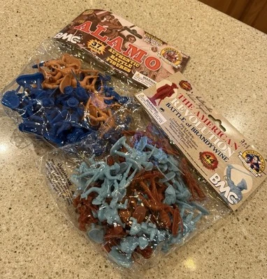 BMC "Revolutionary War Of Brandywine" 54mm 44pcs #67028 & Alamo 37pcs #40022 - Imagem 1 de 4