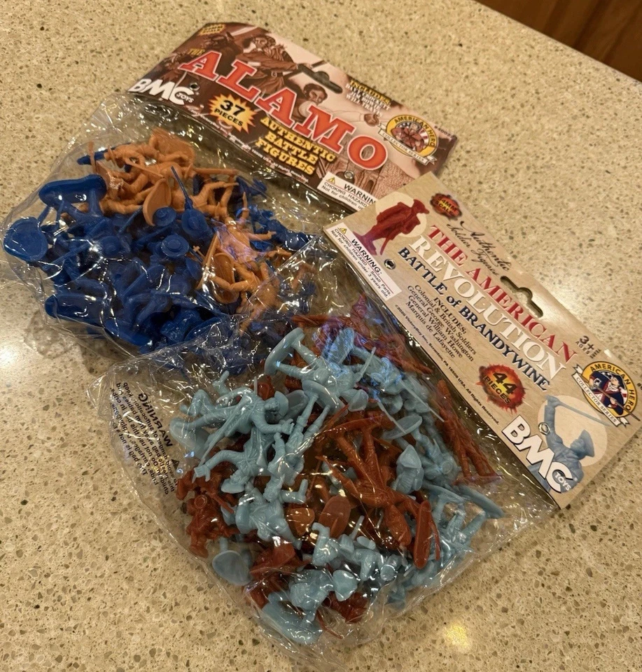 BMC Revolutionary War Plastic Army Men - 44pc Brandywine Battle Soldier Figures
