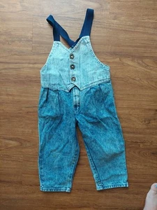 De Colección OshKosh B’Gosh Vestbak Chaleco a Rayas Mono Lavado a Piedra Talla 3t - Genial - Imagen 1 de 12