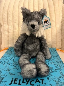 Jellycat BNWT "I am Woodlander Wolf" WOD6W Retired Rare Blue Eyes Wilderness - Picture 1 of 9