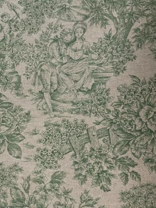 Tapicería ciega cortina lino verde beige tela Petite Toile 280 cm ancho - Imagen 1 de 10