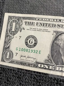 10081932 Fancy Serial Number - $1 Bill - Birthday Note October 8, 1932 - Picture 1 of 3
