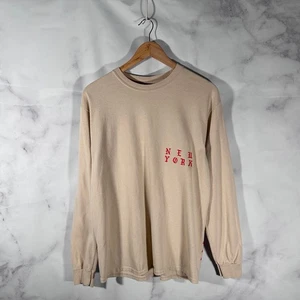 Kanye West Tour The Life of Pablo New York  Exclusive Tan Longsleeve Shirt Sz M - Picture 1 of 5