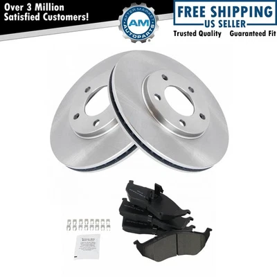 Front Brake Pad Pair & Rotors Set Kit LH & RH for Voyager Grand Caravan - Image 1 of 4