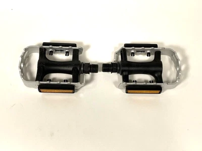 Pedales de plataforma Wellgo C127 de aluminio y resina 9/16 negro PD14 Foto 1 de 2