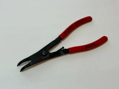 NOS Milbar Tools USA Offset Tip Snap Ring Pliers, Red Grip, 44022 - Image 1 of 4