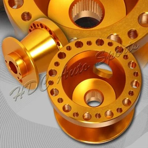 For 1997-2001 Honda Prelude Orange Aluminum Steering Wheel 6-Hole HUB Adapter - Picture 1 of 3