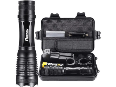 Phixton Tactical LED Flashlight High Lumens 3000 XML L2 Gift Box - Image 1 of 4
