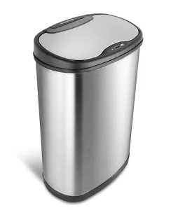 13.2 Gallon Trash Can, Motion Sensor Kitchen Trash Can, Stainless Steel - Picture 1 of 10