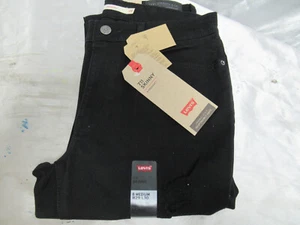 Levi's Women's 711 Skinny Hypersoft Black Jeans 8 Medium W29 L30 Distressed - Picture 1 of 3