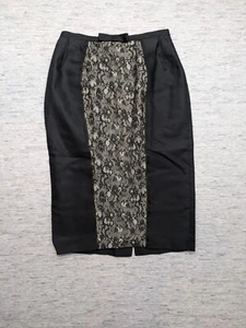 Dolce & Gabbana D&G Black Pencil Skirt Satin Zip Women's Size 42 Classy Elegant  - Picture 1 of 9