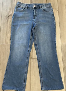 M Jeans by Maurices Damen Jeans 16 Blau High Rise Straight Stretch Bund 36 Zoll - Bild 1 von 9