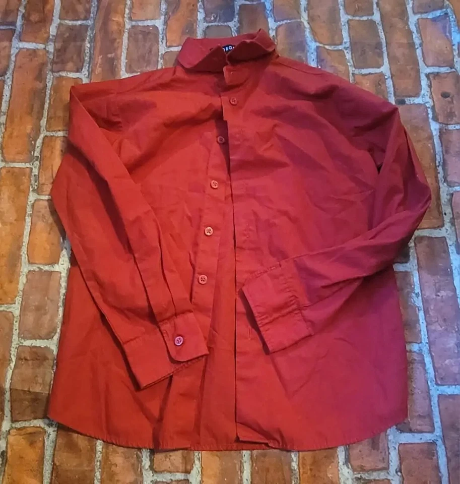 Camisa George Roja Manga Larga Abotonada Talla 10 Niños Foto 1 de 1