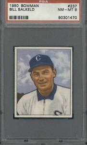 1950 Bowman #237 Bill Salkeld - PSA-8