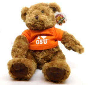 Peluche Chelsea orsacchiotto I Love OSU 10 pollici pelle zampe cappotto arancione con etichetta - Foto 1 di 3