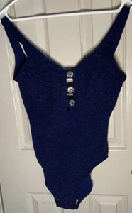 Vintage Mainstream Women’s Royal/navy/blue Silver Buttons Size 14 - Picture 1 of 5