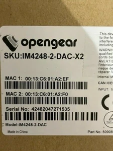 New Opengear IM4248-2-DAC-X2 Infrastructure Manager 48 Port RJ45 RS-232 - Picture 1 of 3