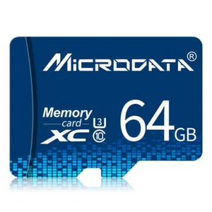 MICRODATA 64GB U3 Blue TF(Micro SD) Memory Card - Zdjęcie 1 z 11