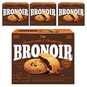Cheongwoo Foods Brownie Cookies & Chocolate Chips BRONOIR Cookie 198g(10p)x4Box - Picture 1 of 11