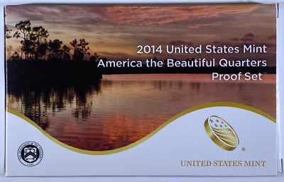 2014-S US Mint America the Beautiful Quarter Proof Set in OGP & COA - Image 1 of 4