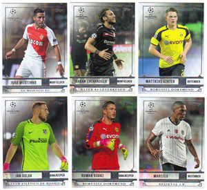 2016-17 2017 Topps UEFA Champions League Showcase - Base Cards - Card #'s 1-200