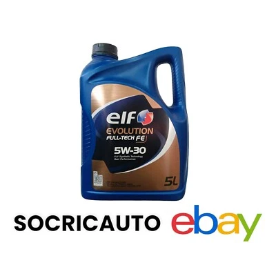 5  Litri Olio Motore Elf 5W30 Evolution  Full Tech FE RN0720 C4 Renault  - Immagine 1 di 2