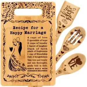 C008 Wedding & Anniversary Cutting Boards - Marriage Gifts for Couples & Newl... - Picture 1 of 7