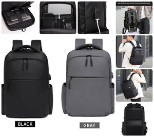 Zaino unisex laptop da viaggio 17" porta USB impermeabile borsa multifunzione 2261 - Foto 1 di 14