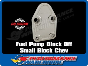 Fuel Pump Block Off Plate Small Block Chev Clear Anodised Billet Aluminium - Bild 1 von 2