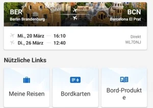 Flugtickets von BER nach BARCELONA 250 Euro Hin und Zurück für 2 Ewachsene - Bild 1 von 1