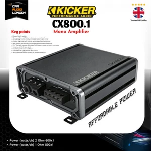 Kicker CX800.1 Mono Subwoofer Verstärker, bis 800W RMS, 1-Kanal Auto Audio Verstärker - Bild 1 von 5