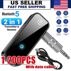 USB Wireless Bluetooth Transmitter Receiver for Car Music Audio Aux Adapter lot - Picture 1 of 8