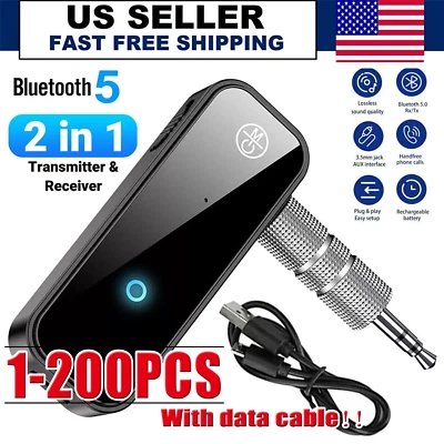 USB Wireless Bluetooth Transmitter Receiver for Car Music Audio Aux Adapter lot - Image 1 of 4