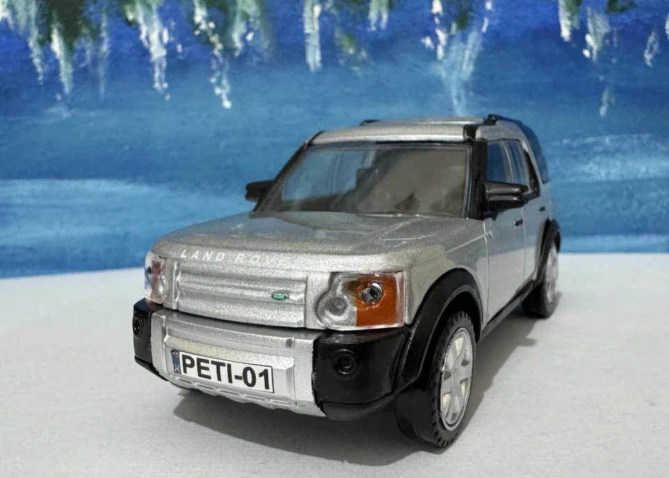 RASTAR Silver Land rover Discovery 3 PERSONALISED PLATES Model boy uncle grandad Boxed